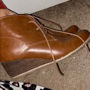 Lace up ankle booties